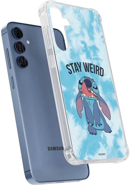 Skinit Clear Phone Case Compatible with Galaxy S24 - Officially Licensed Disney Lilo and Stitch Stay Weird Design