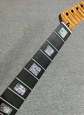 AAAA Ebony Fretboard block inlay 22fret Roasted Flame Maple electric guitar neck