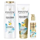 Kit Pantene PRO-V Miracles Equilíbrio Raiz e Pontas com Shampoo para cabelos mistos 300 ml, Condicionador Hidratante para pontas ressecadas 250 ml, e o Sérum revitalizador 95 ml