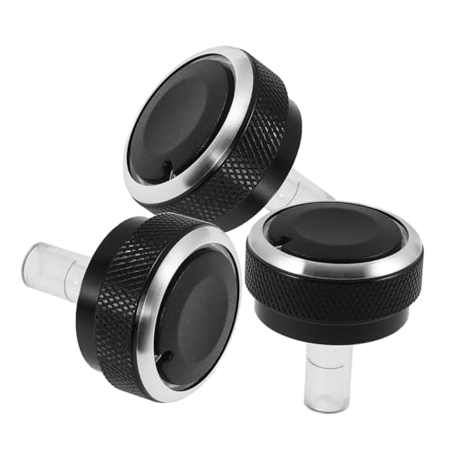 1 Set Rotary Switches Rotary Knobs for Air Conditioner Car Accessories Switch Knobs for Car Auto Conditioner Switch Knobs Air Conditioner Switch Buttons Aluminum Alloy Black
