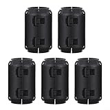 Eawfgtuw Filtro de desmagnetización blindado de doble bayoneta con supresor de ruido con RFI magnético antiinterferencias para anillo para componentes electrónicos e industriales (13 mm)