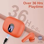 True Wireless Earbuds Bluetooth Headphones HiFi Stereo Ear Buds,Deep Orange - Image 6