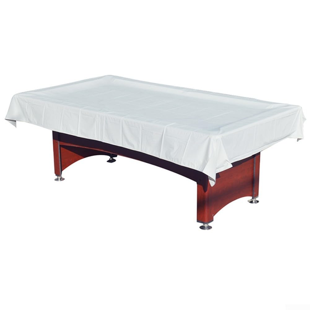 Billardtisch-Abdeckung, PVC und Fiberglas-Material für Snooker- und Tennistische (276 x 169 cm, weiß)