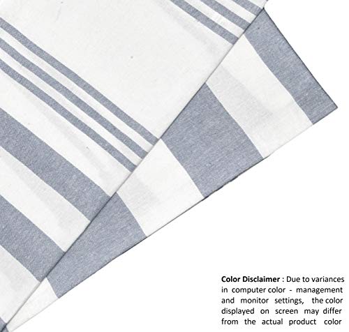 Glamburg 100% Cotton Turkish Peshtemal Fouta Towels - Beach Towel - Thin Travel Camping Bath Sauna Beach Gym Pool Blanket - Soft Durable Absorbent - 4 Pack 36X71 Navy #TOP2