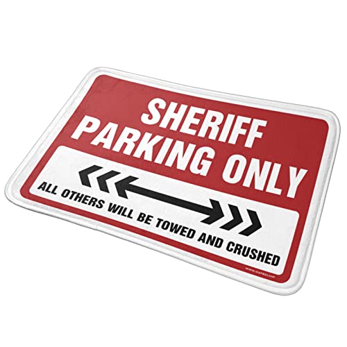 Regalo para decoración del hogar: tapete de sheriff de 50x80 cm para interiores y garaje 3