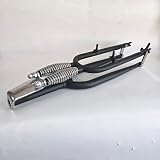 AUTES 26 inch Bicycle Fork Double Springer Suspension Fork 1' Threaded,Disc Brake,Black 26' Dual Spring Classical Fork for Cruiser Chopper Bike