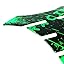 3D Kniepad Set Neon Orange Tankpad Motorrad Racing Design