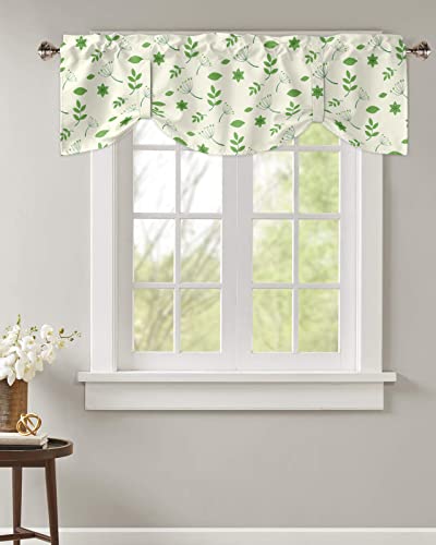 Recopilación y reviews de Cenefa para baño precio los más solicitados. 33 PRINT PICTURE ARTHOME Cenefa semitransparente ajustable de cocina para ventanas, preciosas cenefas de plantas verdes para baño, recámara, sala de estar, bolsillo para barra de...