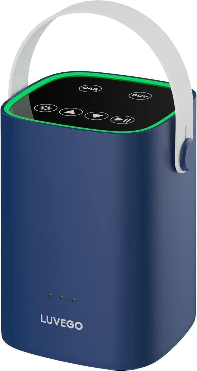 Luvego Mini Compresseur - Compresseur à Air Portatif, Multifonction avec Divers Accessoires, Compact, Batterie Intégrée