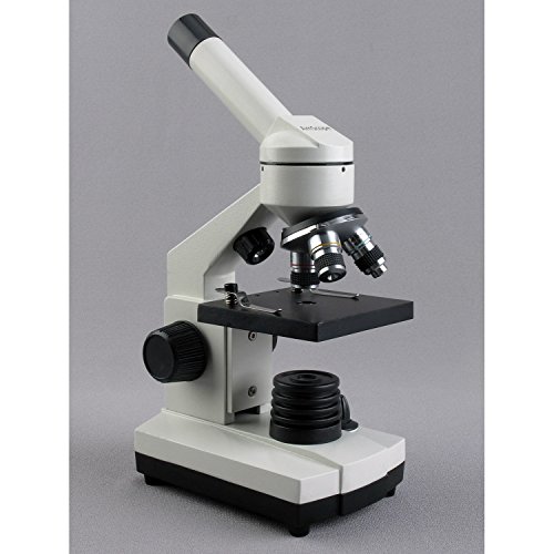 Amscope - 40X-1000X Cordless Led Metal Frame Compound Microscope With Top & Bottom Lights - M110C-2L-Pb10 #TOP2