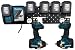 Produktbild Akkufix Multi+ Wandhalterung kompatibel mit vielen Marken für Akkugeräte LXT 14V 18V + Ladegerät Wandhalter (2er Pack - Makita LXT 14V + 18V kompatibel)