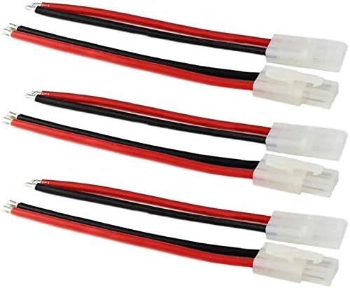 3Pairs Tamiya Battery Connectors Male & Female 14awg 10cm for RC Car Lipo Battery Charge