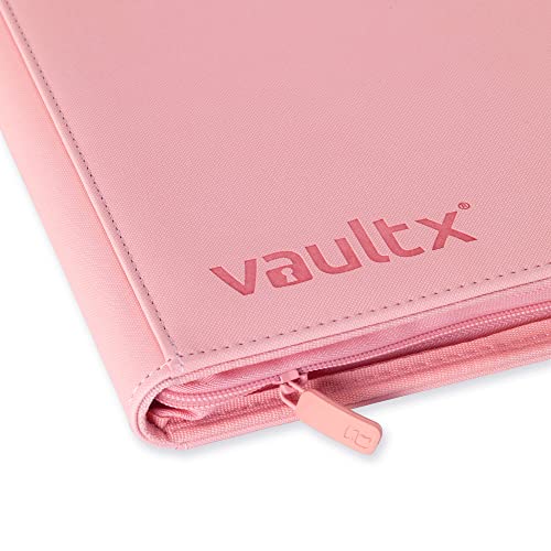 Image of Vault X 4 Pocket Zip Binder, 160 Cards, Exo-Tec Material, 20 Side-Loading Pages (Pink)