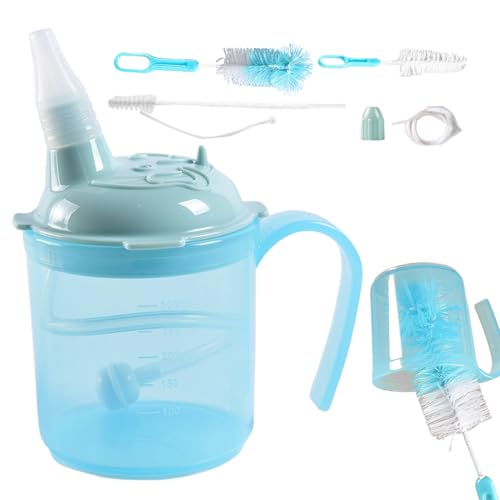 Genérico Vasos Para Disfagia En Adultos - Vaso Regulador De Disfagia Para Beber | Botella Con Pajita Ligera Antiderrames Para Uso Diario Para Adultos Mayores Y Mujeres Postparto