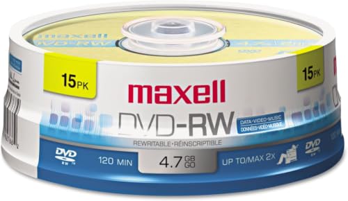 Image of Maxell DVD Rewritable Media 635117 - 1 Each, 120min (Pack of 6)