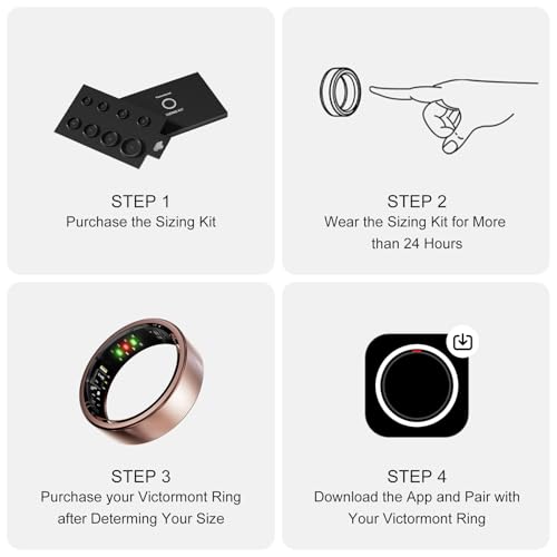 Titanium Smart Ring, Sleep & Activity Tracking Ring with Heart Rate, HRV, Stress Insights, 7-Day Battery Life, No Subscr - Additional View