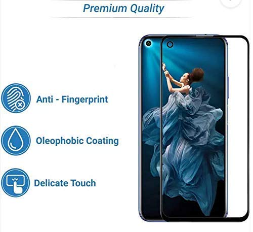 Image of Screen Protector for Huawei Honor P20 Lite (2019) | Honor Nova 5i (Black) Tempered Glass Edge-to-Edge 6D Screen Guard With Installation Kit