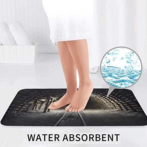 Beleuchteter Underground Tunnel In The Minery Print Rug Mats Pads Badvorleger Badezimmerteppich Set 3 Stück + Konturteppich + Toilettendeckelbezug – Bild 7