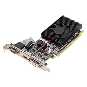 VBESTLIFE GT730 2 GB Grafikkarte, GDDR3, 64 Bit, PCI Express 2.0 X16, 810/1300 MHz, 2560 X 1600, Gaming-Grafikkarte mit HDMI, DVI I und Anschlüssen (GT730 2 GB GDDR3)