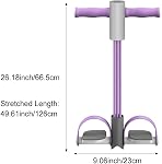 Rope de résistance à la traction à pédale multifonctionnelle, Rope à tension multifonctionnelle 6-Tube Bande élastique de résistance à la pédale des pieds pour Abdomen, Waist, Arm,Tummy Exercice entraînement d'étirement(Couleur:Purple)