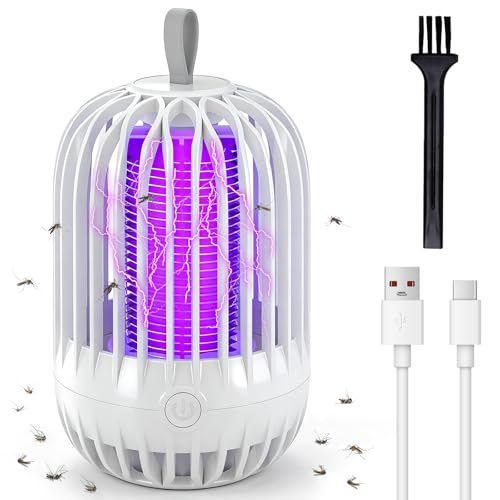 YGVQN Lampe Anti-Moustique Rechargeable USB, Tueur d'Insectes Électrique UV 360° Puissant, Piège...