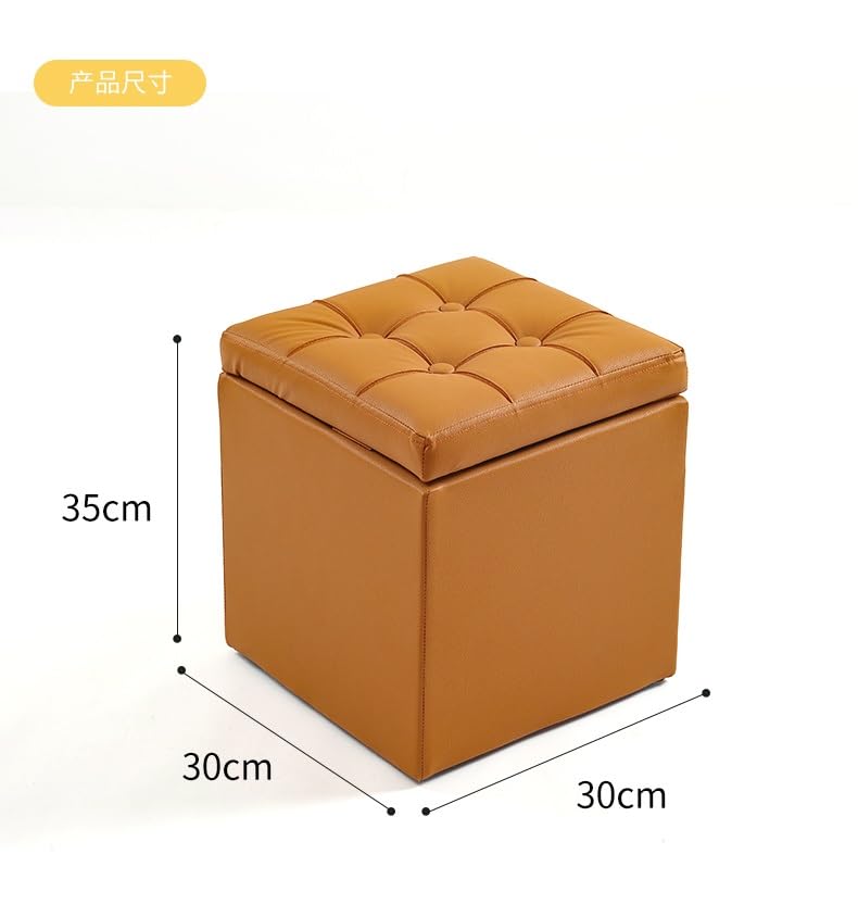 Tabouret cube 30x30x35 cm avec couvercle antidérapant supportant 300 kg - 4