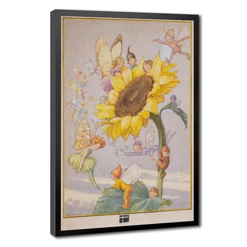 Impression sur toile Fées de tournesol Margaret Tarrant poésie murale