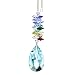 Crystal Suncatcher 5 inch Colorful crystal Ornament Antique Green Faceted Almond Prism Rainbow Maker Cascade Made with Genuine Swarovski crystals