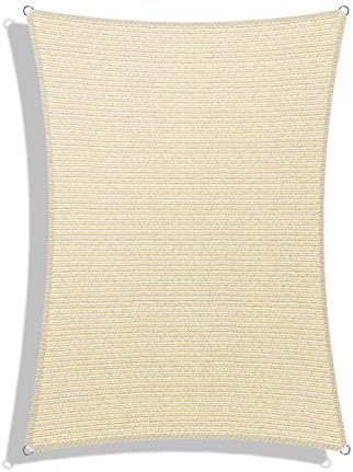 Windscreen4less 12' x 14' Sun Shade Sail Rectangle Outdoor Canopy Cover UV Block for Backyard Porch Pergola Deck Garden Patio (Beige) — view 7