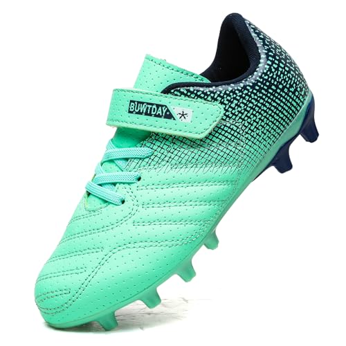 Image of Kids Soccer Cleats Boys Girls Athletic Outdoor Firm Ground Football Shoes