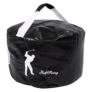 Maquer Bolsa de Arena de Golf portátil para Interiores, Bolsa de Impacto de Golf, Bolsa de Entrenamiento de Golf, para Entrenamiento de Swing para Practicar Golf(Black)