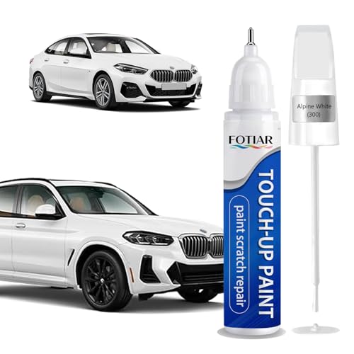 Alpine White 300 Touch up Paint for BMW-Exact Match Scratch Repair Kit 2-In-1 Premium Car Paint Pen for Chips & Nicks