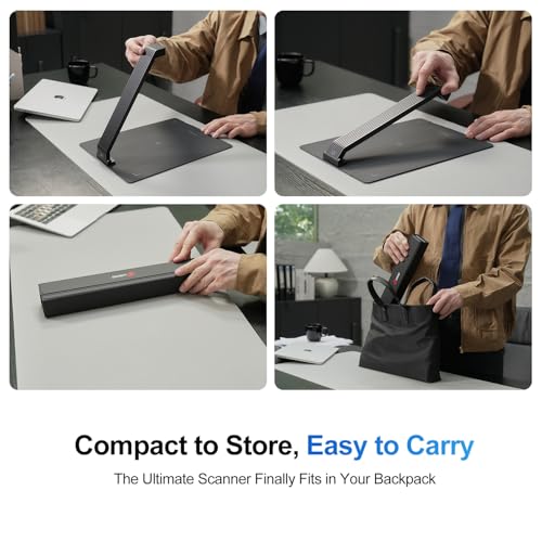 JOYUSING Scanpad100 Pro 16MP Portable Document Scanner, USB Document Camera, 1s Per Scan, Capture Size A4, OCR Text Recognition, AI Enhancement, Folds to Go, Support Win & Mac (Not for Books)