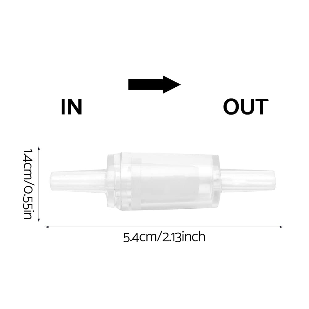 10Pcs Aquarium Air Pump Non-return Check Valves, Plastic One Way Valve for Fish Tank and Pond Air Pump Accessories, White - Image 2