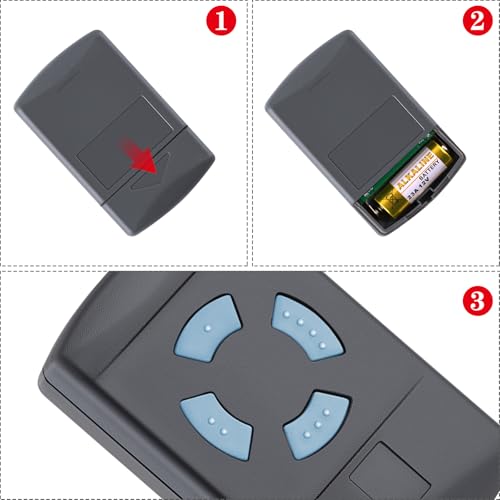 pepape 2 Stück Garagentor Handsender für Hörmann HSM4-868 HSE2-868 HS4-868, Kompatibel mit Hörmann Blue Buttons 868.3MHz Garage Fernbedienung Handset