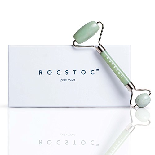 ROCSTOC Premium 100% Natural Jade Roller | Durable Anti-Aging Slimming Massager Face and Neck Beauty Tool
