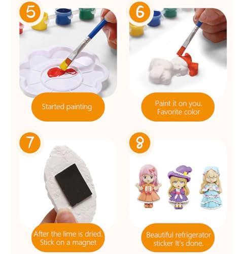 Image of SUPER TOY Activities DIY Mould and Paint Craft kit, Paint Your Own Doll Painting Kit Plaster Figurine Set with Pigments Palette & Mold Art & Craft Set - Educational Toy for 3-12+ Year Old Boys and Girls