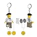 LEGO Minifigures Keychain Light - Artist (KE216H), Large 3 Inch Tall Figure, Bag Charm, Key Chain with LED Light
