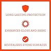 TriNova Granite Sealer & Protector – Best Stone Polish, Protectant & Care Product – Easy Maintenance for Clean Countertop Surface, Marble, Tile – No Streaks, Stains, Haze, or Spots - 18 fl oz #1