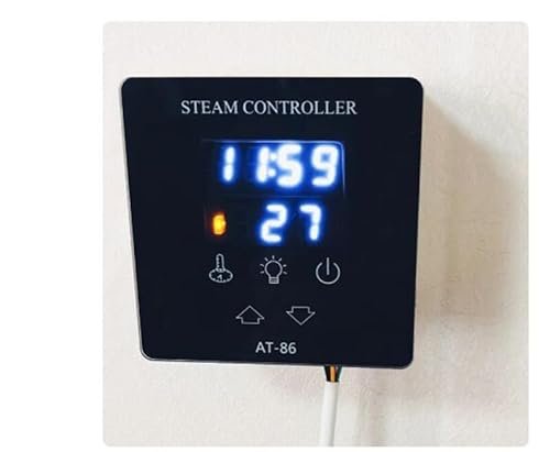 AT Series Steam Bath Generator with AT-86 Controller - Digital Control Panel for Sauna Heater (Compatible with 3-27KW) CE & ROHS Certified Wall Mounted Temperature Range 35-110℃