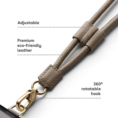 CASETiFY レザーコード スマホショルダー - グレージュ