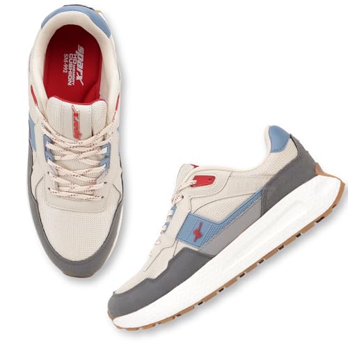 Image of Sparx Sports Shoe SM-992 Dark Grey Red for Men