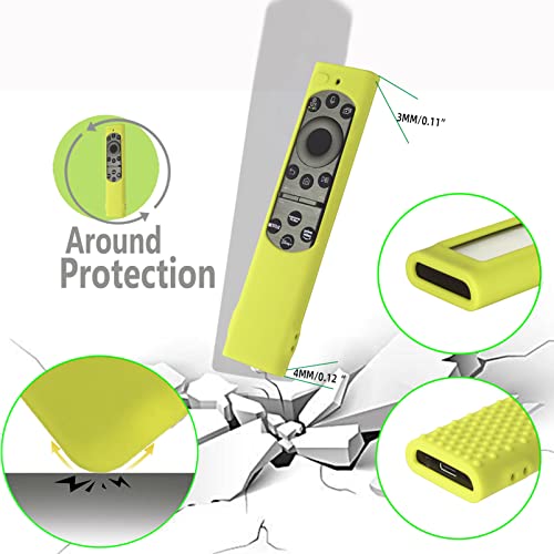 Image of Silicon Protective Case Cover Compatible with Samsung Frame tv Remote Cover 2022 TM2280E QLED TV BN68-13897A (Remote Not Included) - Glow in Dark Green