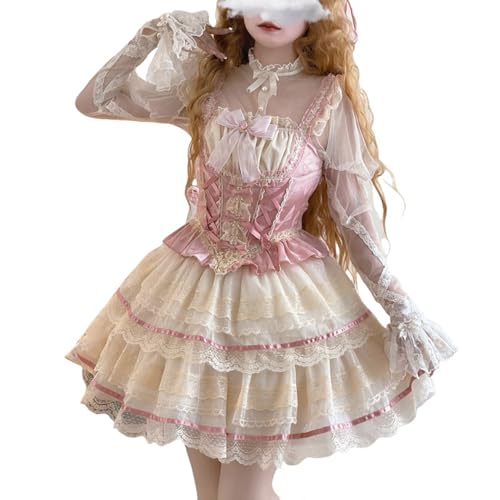 [gNƃE] 3_Zbg VtHuEX L~\[ [^ ~jXJ[g F K[Y 傫{  l JSK  h Cosplay Lolita {a XK[ p[eB[ (sN, S)