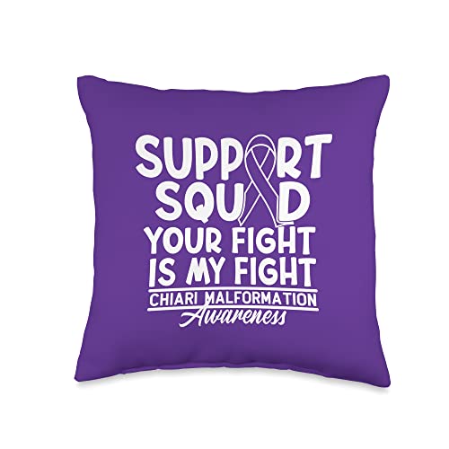 Support Awareness Squad I CM Cerebellum Chiari Malformation Throw Pillow