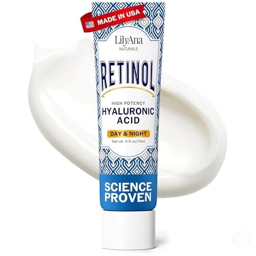 LilyAna Naturals Anti Aging Retinol Face Cream for Women – Wrinkle & Neck Cream for Firming, Retinol Moisturizer for Face with Hyaluronic Acid, Hydrating Night Cream for Fine Lines, Collagen