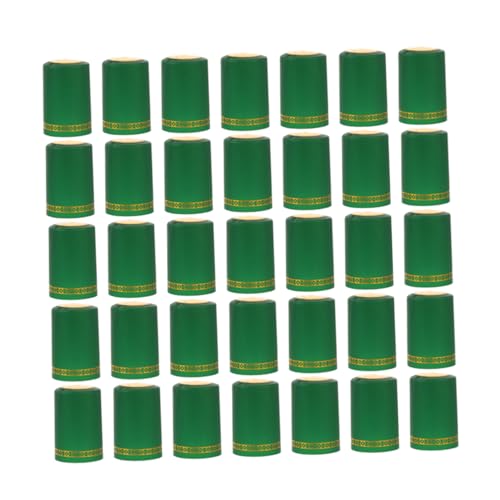 Unomor 50pcs Bottle Heat Shrink Caps Covers Stoppers Bottle Lid Bottle Caps Wine Bottle Seal Wine Bottle Stopper Sealer Shrink Wraps Tops Shrink Caps for Bottles Corks Capsules Green