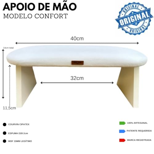 Apoio de Mão/Punho Para Manicure+Apoio de Cotovelo (Rosa Claro)