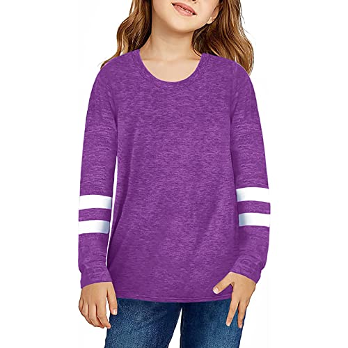Teen Girls Fall Clothes Kids Tunic Tops Long Sleeve Knot Front Shirts Crewneck Loose Blouse T-Shirt Tee for 4-13 Years2