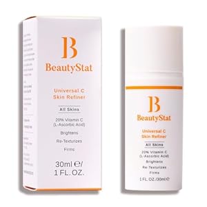 BeautyStat Universal C Refiner – 20% Pure Vitamin C Serum For Face, Brighten the Look of Dull Skin & Dark Spots, Minimize the Appearance of Fine Lines & Wrinkles – 1oz, 30ml (30ml)